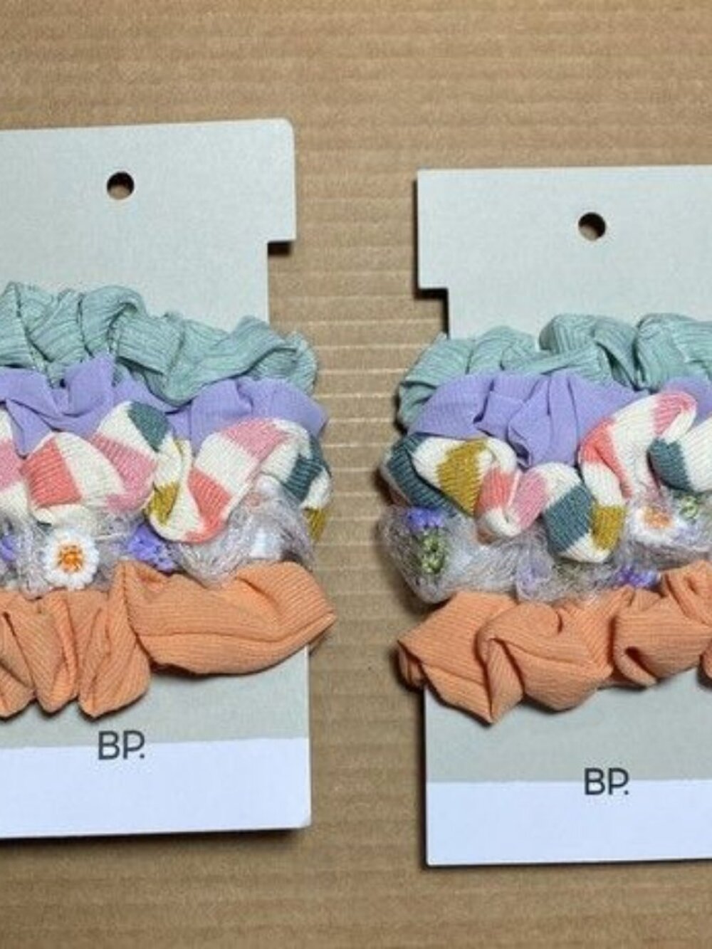 Girls Hair Scrunchies Pastel BP  One Size 5 Pack Assorted